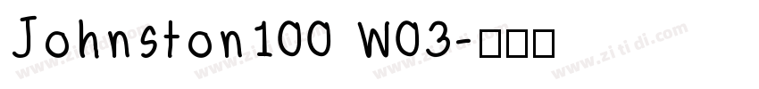 Johnston100 W03字体转换